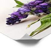 Hübsche frisch getopfte Fliederblumen Poster (Ecke)