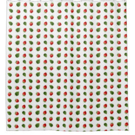 Hübsche frische Früchte Sommer Erdbeeren Gemustert Duschvorhang