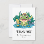 Hübsche Frog Baby Dusche Dankeskarte (Vorderseite)