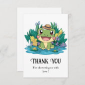 Hübsche Frog Baby Dusche Dankeskarte (Vorne/Hinten)