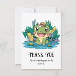 Hübsche Frog Baby Dusche Dankeskarte