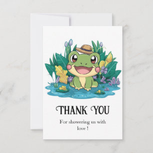 Hübsche Frog Baby Dusche Dankeskarte