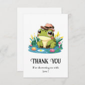 Hübsche Frog Baby Dusche Dankeskarte (Vorne/Hinten)