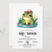 Hübsche Frog Baby Dusche Einladung (Vorne/Hinten)