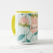 Hübsche fröhliche Aquarellblüte zum Geburtstag Tasse (Vorderseite Links)