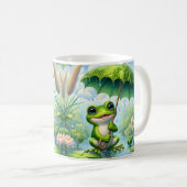 Hübsche Frosch-Regenschirm-Kaffeetassen-Wrap | Reg Kaffeetasse (VorderseiteRechts)