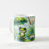 Hübsche Frosch-Regenschirm-Kaffeetassen-Wrap | Reg Kaffeetasse (Vorderseite Links)