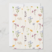 Hübsche Frühjahrsfeier Wildblume Wiesen-Garten Hoc Einladung (Rückseite)