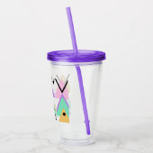 Hübsche Frühlings-Stroh-Schale Acryltrinkbecher (Links)