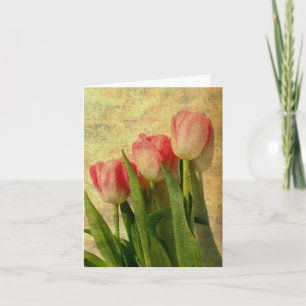 Hübsche Frühlings-Tulpen-Notizkarten Feiertagskarte