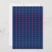 Hübsche Frühlingsblumen auf Navy Blue Wedding Einladung (Rückseite)