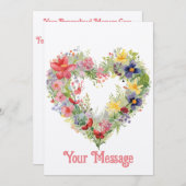 Hübsche Frühlingsblumen Blumengarnitur Feiertagskarte (Vorne/Hinten)