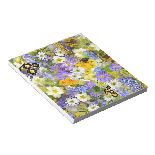 Hübsche Frühlingsblumen Notizblock (angewinkelt)