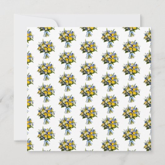 Hübsche Frühlingsblumen Personalisiert Muttertag Karte (Rückseite)