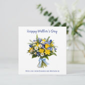 Hübsche Frühlingsblumen Personalisiert zum Muttert Karte (Stehend Vorderseite)
