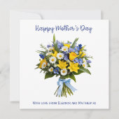 Hübsche Frühlingsblumen Personalisiert zum Muttert Karte (Vorderseite)