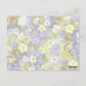 Hübsche Frühlingsblumen Postkarte (Rückseite)