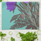 Hübsche Frühlingsblumen und Individuelle Name Geschirrtuch (Gefaltet)