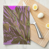 Hübsche Frühlingsblumen und Individuelle Name Geschirrtuch (Viertel Falte)