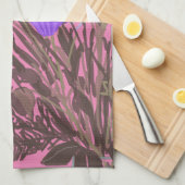 Hübsche Frühlingsblumen und Individuelle Name Geschirrtuch (Viertel Falte)