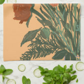 Hübsche Frühlingsblumen und Individuelle Name Geschirrtuch (Gefaltet)