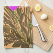 Hübsche Frühlingsblumen und Individuelle Name Geschirrtuch (Viertel Falte)