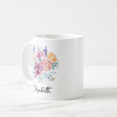 Hübsche Frühlingsflorencreme Kaffeetasse (Vorderseite Links)