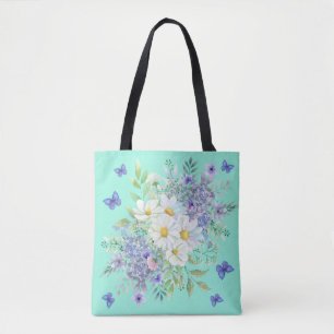 Hübsche Frühlingsfrüchte, Blüten und Schmetterling Tasche