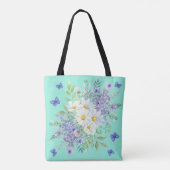 Hübsche Frühlingsfrüchte, Blüten und Schmetterling Tasche (Rückseite)