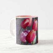 Hübsche Frühlingstulpe-Kaffee-Tasse Zweifarbige Tasse (Vorderseite Links)