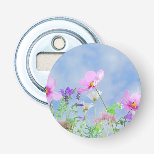 Hübsche Frühlingswildblumen Flaschenöffner (Vorderseite)