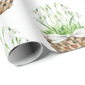 Hübsche FrühlingsWildblumen in einem Aktionskorb Geschenkpapier (Rolleneckpunkt)