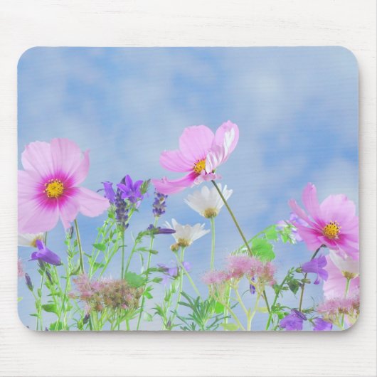 Hübsche Frühlingswildblumen Mousepad (Vorne)
