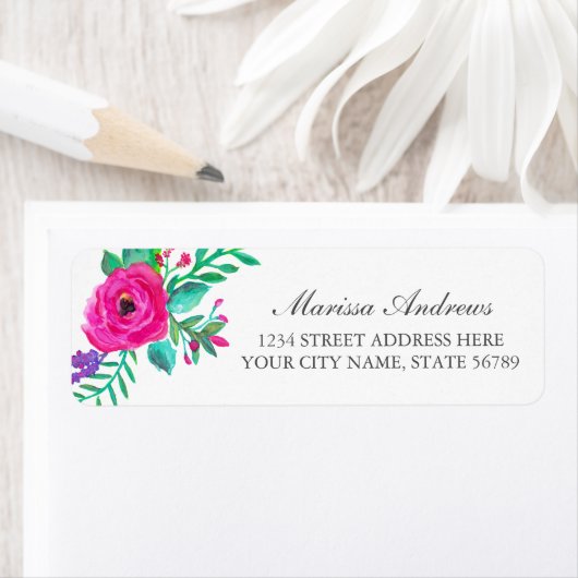 Hübsche Fuchsia Wasserfarbenflora (Insitu)