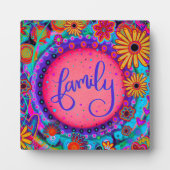 Hübsche Fun Familie Bläserinspirivity Easel Fotoplatte (Vorderseite)