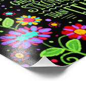 Hübsche Fun Floral Hope ist stärker als Angst Fotodruck (Ecke)