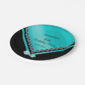 Hübsche funkelnd Diamanten u. aquamariner Pappteller (Schrägansicht)