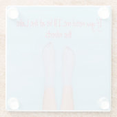 hübsche Füße, die in der coolen Wasserglaskiste ei Glasuntersetzer (Rückseite)