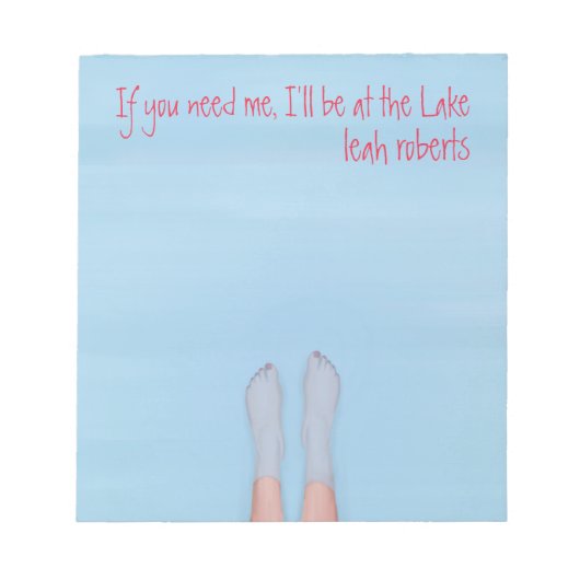 hübsche Füße in der coolen Wasserauflage Notizblock (Vorderseite)