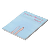 hübsche Füße in der coolen Wasserauflage Notizblock (Rotiert)