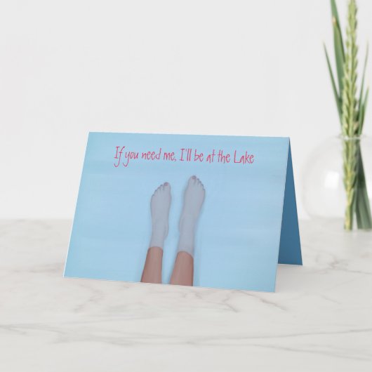 hübsche Füße in der coolen Wasserkarte einweichen Karte (Vorderseite)