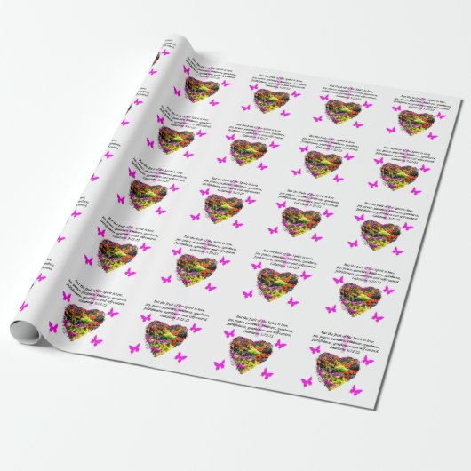 HÜBSCHE GALATIANFRÜCHTE DES SPIRITTES GESCHENKPAPIER (Ungerollt)
