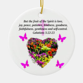 HÜBSCHE GALATIANFRÜCHTE DES SPIRITTES KERAMIKORNAMENT