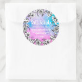 Hübsche Galaxienfarben und -Blume Salzkrubenmarken Runder Aufkleber (Tasche)