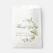 Hübsche Gänseblümchen-Blumen-Baby-Shower-Dankeschö Geschenktütchen (Vorderseite)