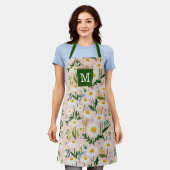 Hübsche Gänseblümchen-Blumen-Küchenschürze Schürze (Getragen)