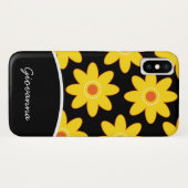 Hübsche Gänseblümchen-personalisierter Case-Mate iPhone Hülle (Rückseite (Horizontal))