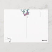 Hübsche Gartengrüne Drachenfliege, weiß Danke Postkarte (Rückseite)