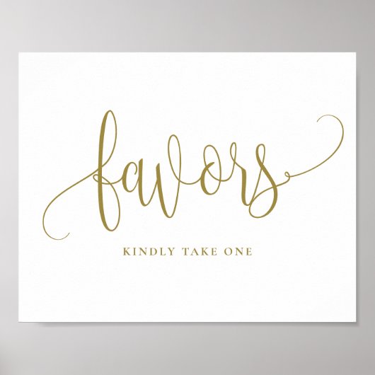 Hübsche Gastgeschenke für die Kalligrafie Poster (Vorne)