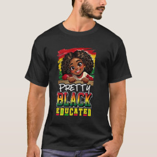 Hübsche gebildete afroamerikanische Königin für K T-Shirt